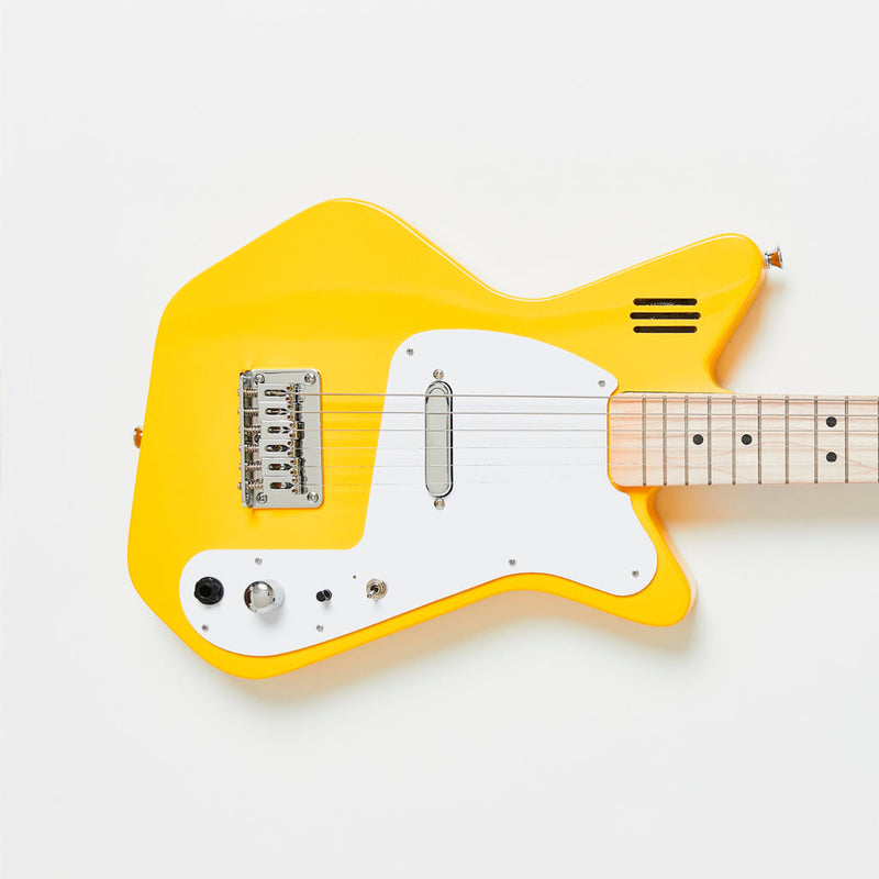 Loog Pro Electric VI, 6-String Guitar, Travel Guitar, Built-in Amp, App & Lessons Included, Ages 12+ (Yellow)