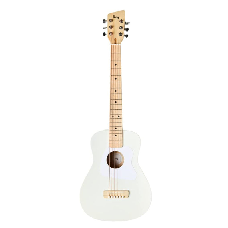 Loog Pro Acoustic VI Guitar, Beginners,  + App & Lessons, Ages 12+ (White)