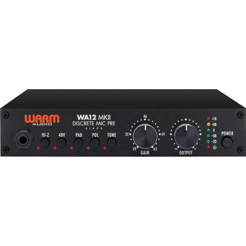 Warm Audio WA12 MKII Single Channel Microphone Preamplifier & Instrument DI- Black