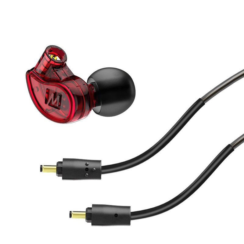MEE Audio M6 PRO 2nd Generation Noise-Isolating Musician’s In-Ear Monitors with Detachable Cables - Red