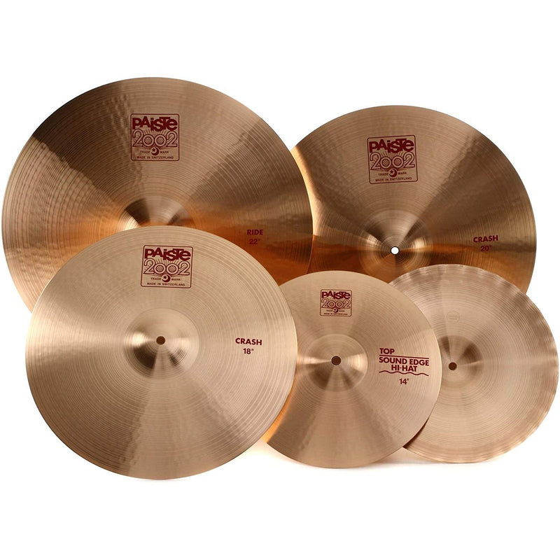 Paiste 2002 Cymbal Set - 14/20/22 inch- with Free 18 inch Crash 106BS18 (B-Stock)