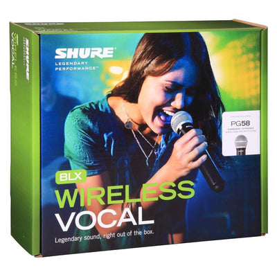 Shure BLX24/PG58 Wireless Handheld Microphone System - H11 Band