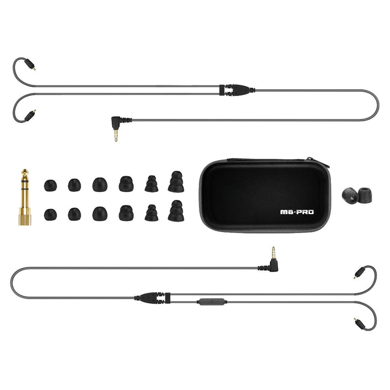 MEE Audio M6 PRO 2nd Generation Noise-Isolating Musician’s In-Ear Monitors with Detachable Cables - Smoke