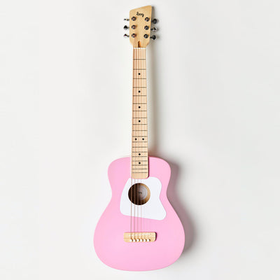 Loog Pro Acoustic VI Guitar, Beginners,  + App & Lessons, Ages 12+ (Pink)